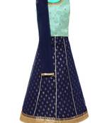Girl'S Green Silk Lehenga Choli & Dupatta Set
