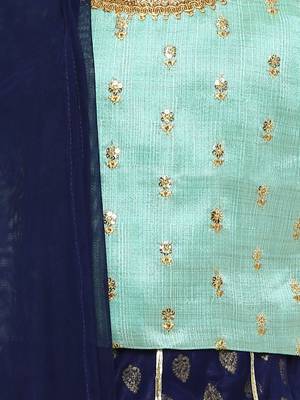Girl'S Green Silk Lehenga Choli & Dupatta Set 3