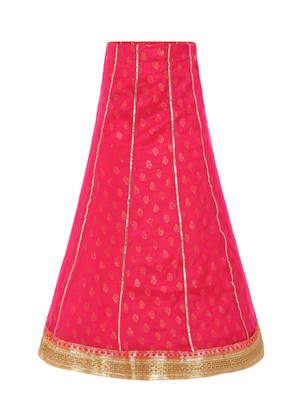 Girl'S Pink Silk Lehenga Choli & Dupatta Set 4