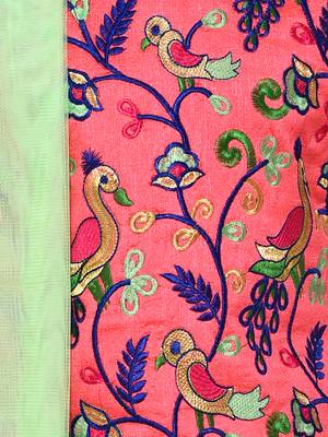Girl'S Green Silk Lehenga Choli & Dupatta Set 3