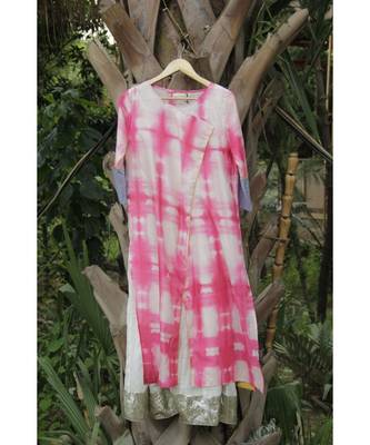 Pink Shibori Cotton kurta Set 3