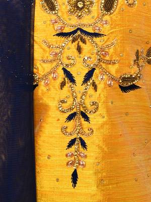Girl'S Blue Silk Lehenga Choli & Dupatta Set 3