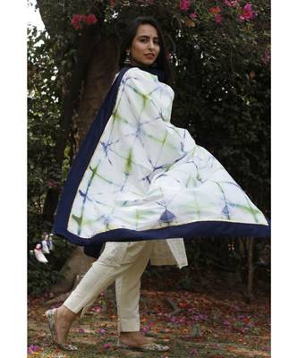 NeelHari Hand dyed Shibori Chander Dupatta 1