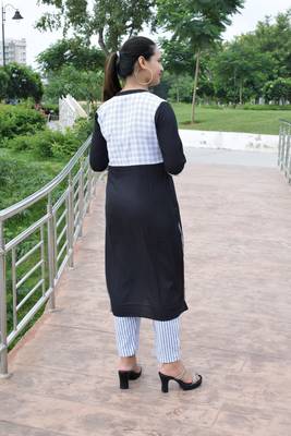 Black printed cotton ethnic-kurtis 3