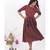 Red Cotton MissBridge Hand Block Dress