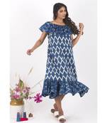 Blue Cotton BikeRides Indigo Dress