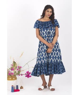 Blue Cotton BikeRides Indigo Dress 2