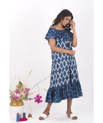 Blue Cotton BikeRides Indigo Dress 3