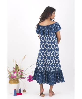 Blue Cotton BikeRides Indigo Dress 4