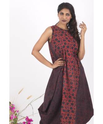 Red Cotton RedKarina Jhola Dress 5