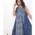 Blue Cotton Kuan Indigo Floral Jhola Dress