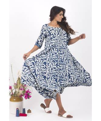Blue Cotton RainyDay Indigo Dress 1
