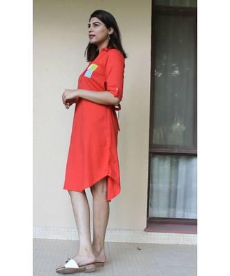 Red Cotton Sienna Dress 1
