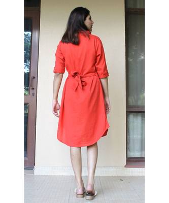 Red Cotton Sienna Dress 2