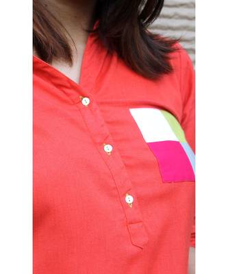 Red Cotton Sienna Dress 3