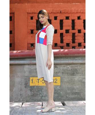 Beige Cotton HelloRose Dress 2