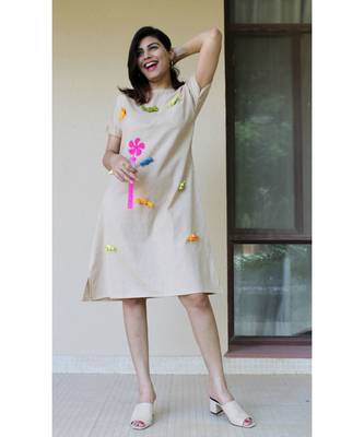 beige Cotton Harriet Candy dress 1