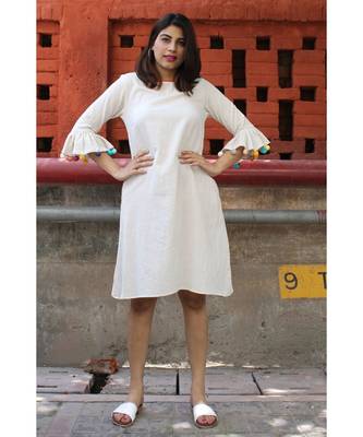 Off white Cotton Brinda Dress 1