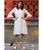 Off white Cotton Brinda Dress