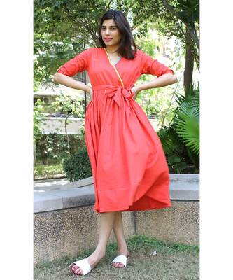 Red Cotton Prinka Dress 3