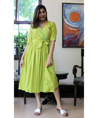 Green Cotton Denise Dress 1