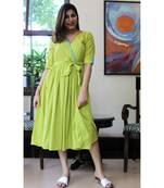 Green Cotton Denise Dress