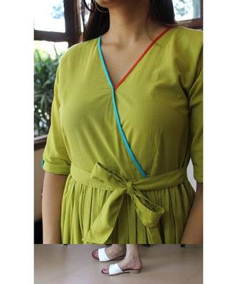 Green Cotton Denise Dress 4