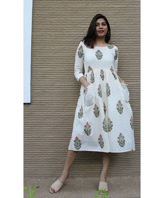 Off white Cotton Natalie Dress 1