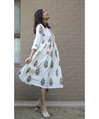 Off white Cotton Natalie Dress 2