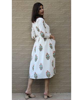 Off white Cotton Natalie Dress 3