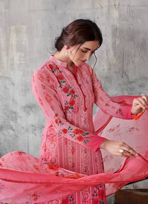 Pink digital print georgette salwar 2