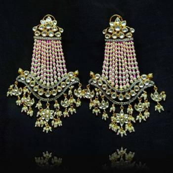 Gold pearl earrings 1