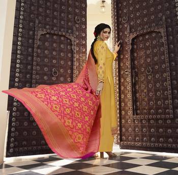Yellow Embroidered Satin Salwar 3