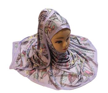 Justkartit Women'S Jersey Stretchable Material Printed Hijab Scarf Dupatta 2