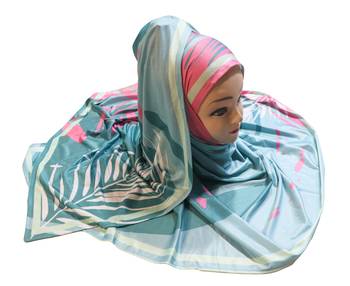 Justkartit Women'S Occasion Wear Jersey Stretchable Material Printed Hijab Scarf Dupatta 3