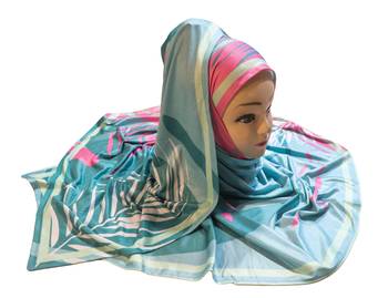 Justkartit Women'S Occasion Wear Jersey Stretchable Material Printed Hijab Scarf Dupatta 5