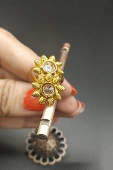 Gold Stone Toe Rings