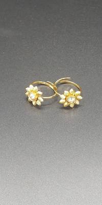 Gold Plated Stone Toe Rings 3