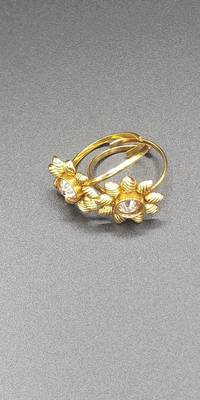 Gold Plated Stone Toe Rings 4