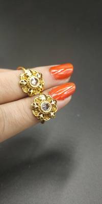 Gold Stone Toe Rings 3