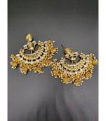 Gold stone chandbali