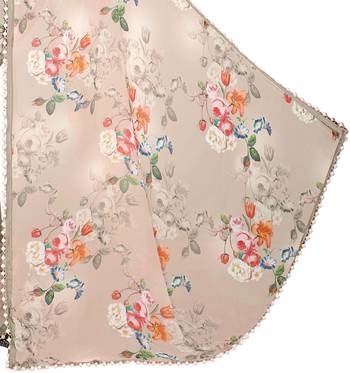 Light cream printed georgette saree with blouse 4