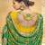 Green embroidered patola saree with blouse