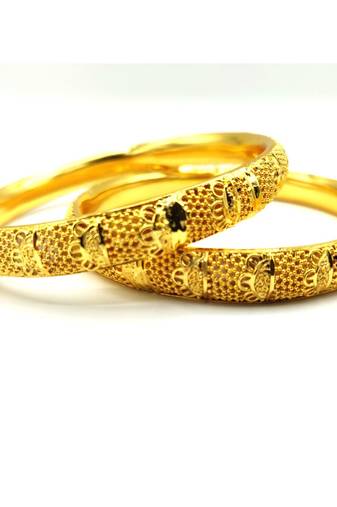 Gold Plated Designer Bangles Set Of 2