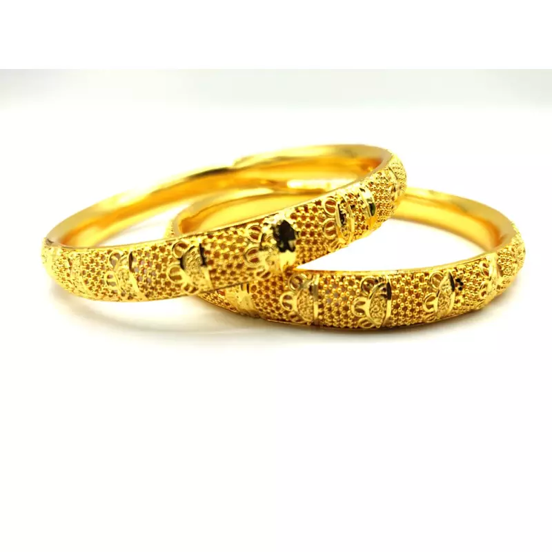 Gold Plated Designer Bangles Set Of 2