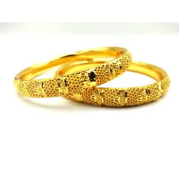 Gold Plated Designer Bangles Set Of 2 1