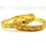 Gold Plated Designer Bangles Set Of 2
