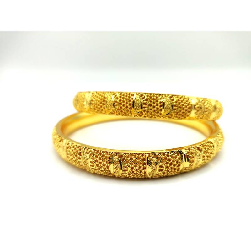 Gold Plated Designer Bangles Set Of 2