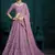 LAVENDER EMBROIDERED GEORGETTE Semi Stitched bridal lehenga