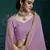 LAVENDER EMBROIDERED GEORGETTE Semi Stitched bridal lehenga